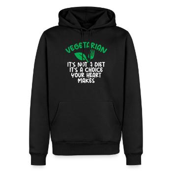 Vegetable Lover Vegetarian Gifts - Men’s Premium Organic Hoodie - black - Front - Nico (187cm)