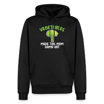 Vegetable Lover Vegetarian Gifts - Men’s Premium Organic Hoodie - black - Front - Nico (187cm)