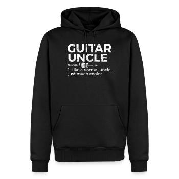 Musicien de guitare Musique de cuivres - Sweat à capuche Premium bio Homme - noir - Devant - Nico (187cm)