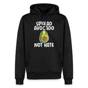 Vegetable Lover Vegetarian Gifts - Men’s Premium Organic Hoodie - black - Front - Nico (187cm)