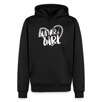 Musicien de guitare Musique de cuivres - Sweat à capuche Premium bio Homme - noir - Devant - Nico (187cm)