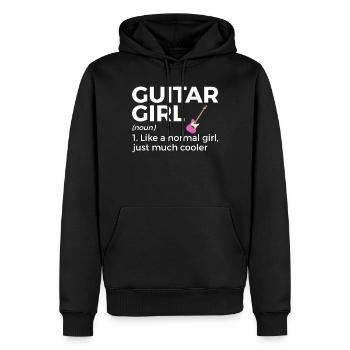 Musicien de guitare Musique de cuivres - Sweat à capuche Premium bio Homme - noir - Devant - Nico (187cm)