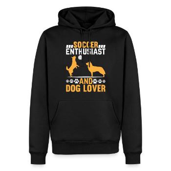 Soccer Player Cat Owner - Soccer Enthusiast And Ca - Männer Premium Bio Hoodie - Schwarz - Vorne - Nico (187cm)