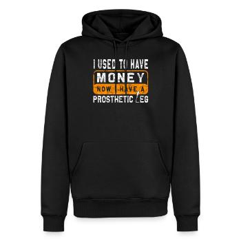 Chirurgie de prothèse d’humour amputée Amputation - Sweat à capuche Premium bio Homme - noir - Devant - Nico (187cm)