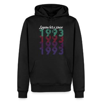 30th Birthday Vintage 1993 Legendary Since 1993 - Men’s Premium Organic Hoodie - black - Front - Nico (187cm)