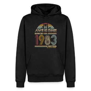 40th Anniversary Awesome Since 1983 Limited Edition - Sweat à capuche Premium bio Homme - noir - Devant - Nico (187cm)