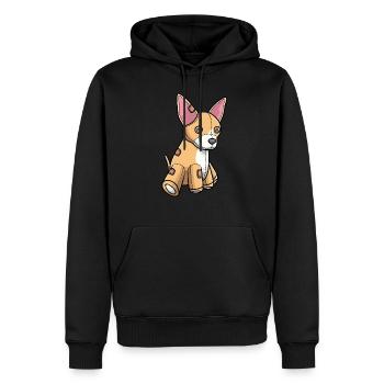 Chiweenie Dog Cuddly Toy - Sweat à capuche Premium bio Homme - noir - Devant - Nico (187cm)