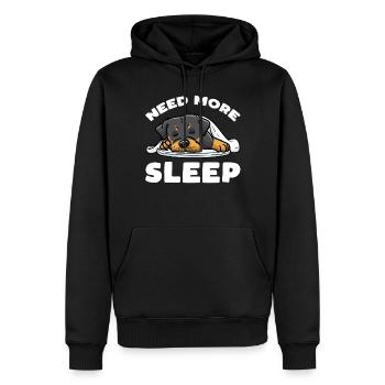 Rottweiler Chien endormi - Sweat à capuche Premium bio Homme - noir - Devant - Nico (187cm)