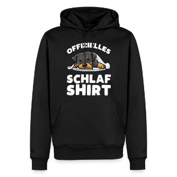 Rottweiler Hund Schlaf Schlafen Schlummern - Männer Premium Bio Hoodie - Schwarz - Vorne - Nico (187cm)