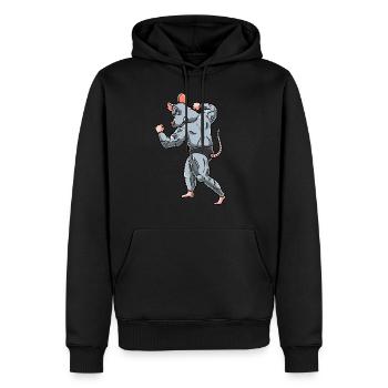 Ratte Fitness Fitnessstudio Motivation - Männer Premium Bio Hoodie - Schwarz - Vorne - Nico (187cm)
