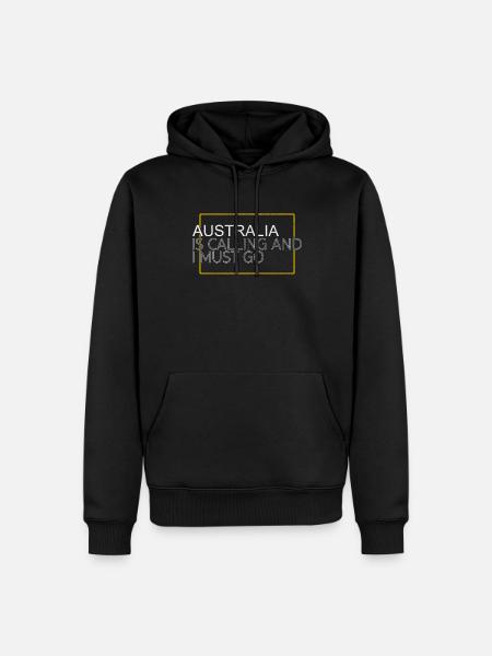 Australia Quote - Men’s Premium Organic Hoodie - black