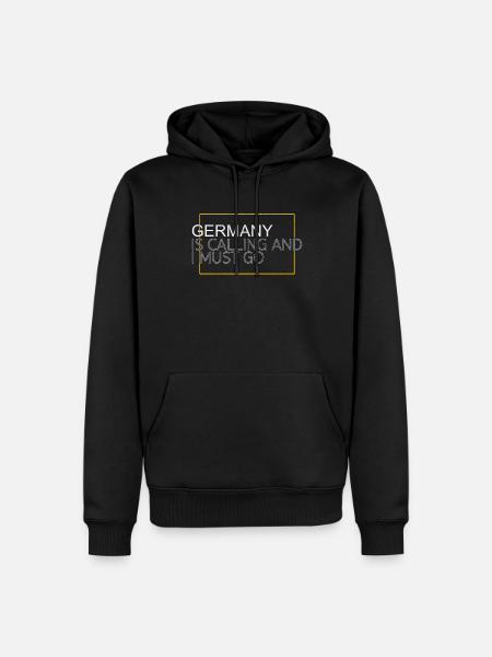 Deutschland Spruch - Männer Premium Bio Hoodie - Schwarz