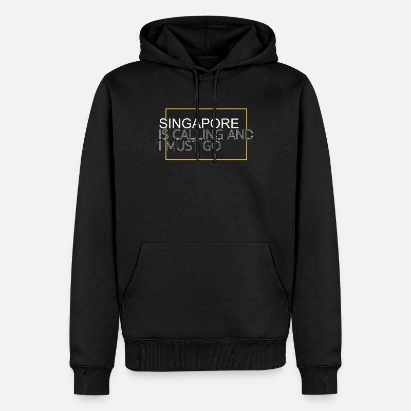 Citation de Singapour - Sweat à capuche Premium bio Homme - noir