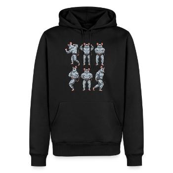 Rat Fitness Gym Motivation - Sweat à capuche Premium bio Homme - noir - Devant - Nico (187cm)