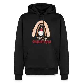 Weihnachten Regenbogen Frohe Weihnachten - Männer Premium Bio Hoodie - Schwarz - Vorne - Nico (187cm)