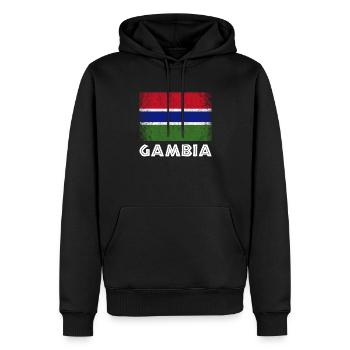 Gambian flag, Gambia - Männer Premium Bio Hoodie - Schwarz - Vorne - Nico (187cm)