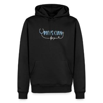 Médecin Profession Docteur Médecine médicale - Sweat à capuche Premium bio Homme - noir - Devant - Nico (187cm)