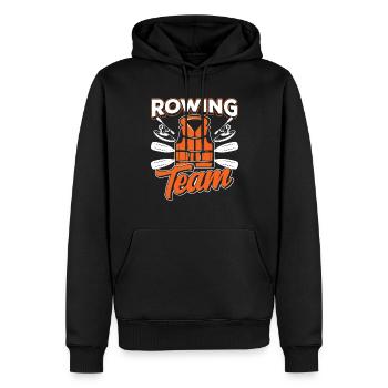 Rudermannschaft Rudern Ruderer Ruderboot Ruder - Männer Premium Bio Hoodie - Schwarz - Vorne - Nico (187cm)