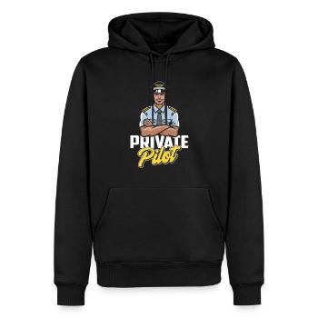 Privatpilot Jet Kleinflugzeug Leichtflugzeug - Männer Premium Bio Hoodie - Schwarz - Vorne - Nico (187cm)