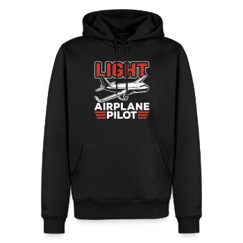 Leichtflugzeug Pilot Kleinflugzeug Privatflugzeug - Männer Premium Bio Hoodie - Schwarz - Vorne - Nico (187cm)