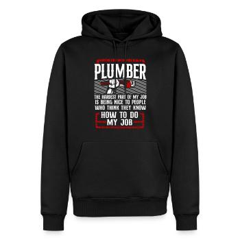 Plumbing Plumber Vintage Plumber - Männer Premium Bio Hoodie - Schwarz - Vorne - Nico (187cm)