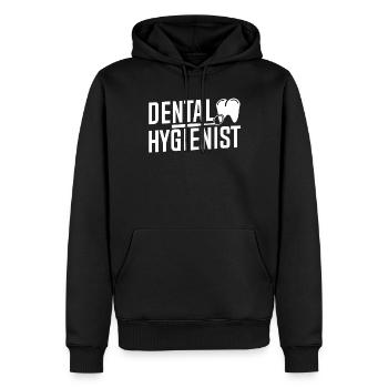 Hygiéniste dentaire Dentiste Équipe d’hygiène dentaire - Sweat à capuche Premium bio Homme - noir - Devant - Nico (187cm)