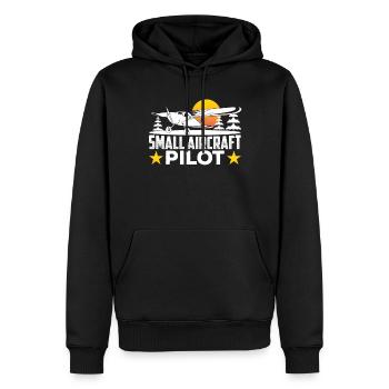 Pilot Eines Leichtflugzeugs Jet Kleinflugzeug - Männer Premium Bio Hoodie - Schwarz - Vorne - Nico (187cm)