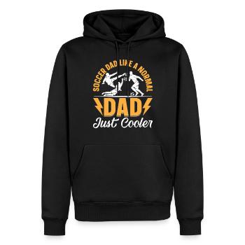 Soccer Daddy Soccer Dad Like A Normal Dad Just Coo - Männer Premium Bio Hoodie - Schwarz - Vorne - Nico (187cm)