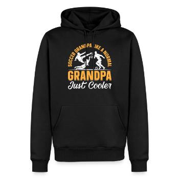 Grandpa Soccer Grandpa Like A Normal Grandpa Just - Männer Premium Bio Hoodie - Schwarz - Vorne - Nico (187cm)