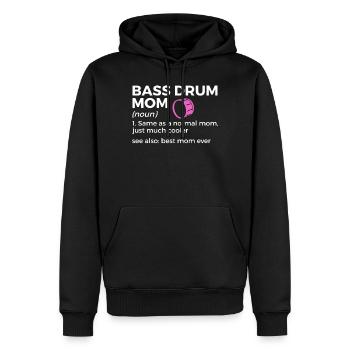 Musicien de grosse caisse - Sweat à capuche Premium bio Homme - noir - Devant - Nico (187cm)
