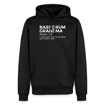 Musicien de grosse caisse - Sweat à capuche Premium bio Homme - noir - Devant - Nico (187cm)