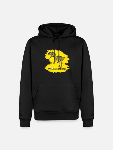 Allosaurus Dinosaur - Men’s Premium Organic Hoodie - black