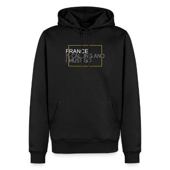 Frankreich Spruch - Männer Premium Bio Hoodie - Schwarz - Vorne - Nico (187cm)