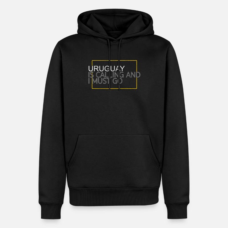 Uruguay Spruch - Männer Premium Bio Hoodie - Schwarz