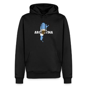 argentina flag, argentinian - Männer Premium Bio Hoodie - Schwarz - Vorne - Nico (187cm)