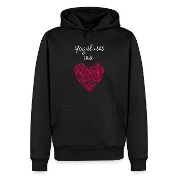 Yogilates mit Herz Fitnesskurs Fitnessstudio Yoga - Männer Premium Bio Hoodie - Schwarz - Vorne - Nico (187cm)