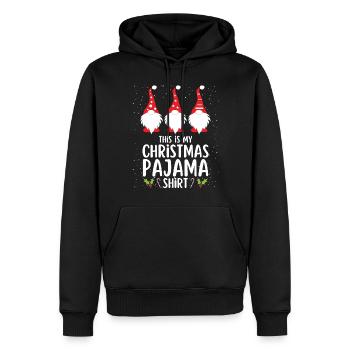 Pyjama de Noël Pyjama Chemise de nuit - Sweat à capuche Premium bio Homme - noir - Devant - Nico (187cm)