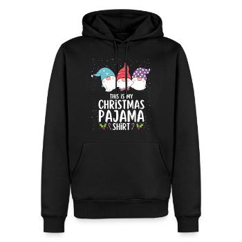 Pyjama de Noël Pyjama Chemise de nuit - Sweat à capuche Premium bio Homme - noir - Devant - Nico (187cm)