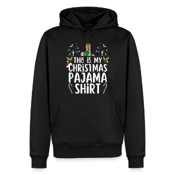 Pyjama de Noël Pyjama Chemise de nuit - Sweat à capuche Premium bio Homme - noir - Devant - Nico (187cm)
