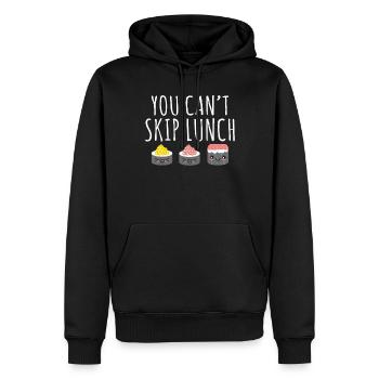 Cadeau pour les amateurs de sushis de cuisine japonaise - Sweat à capuche Premium bio Homme - noir - Devant - Nico (187cm)