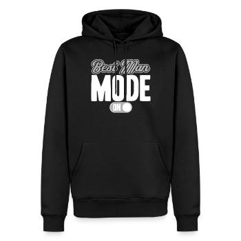 Best Man Mode On - Männer Premium Bio Hoodie - Schwarz - Vorne - Nico (187cm)