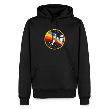 Milch Kuh Flasche Weltraum Astronaut Milchstraße - Männer Premium Bio Hoodie - Schwarz - Vorne - Nico (187cm)