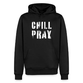 Jesus Gott Glaube Christ Religion Lobpreis Worship - Männer Premium Bio Hoodie - Schwarz - Vorne - Nico (187cm)