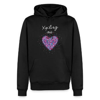 Xycling mit Herz Ganzkörpertraining Fitnesskurs - Männer Premium Bio Hoodie - Schwarz - Vorne - Nico (187cm)