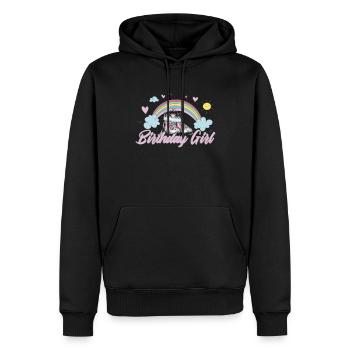 Kindergeburtstag Mädchen Kindergeburtstag Unicorn - Männer Premium Bio Hoodie - Schwarz - Vorne - Nico (187cm)