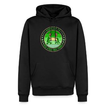 Red-eyed Tree Frog Addicted To Red Eyed Tree Frog - Men’s Premium Organic Hoodie - black - Front - Nico (187cm)