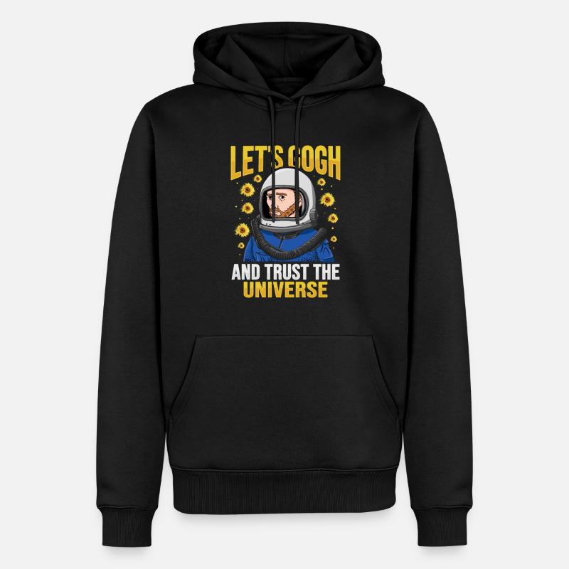 Van Gogh Astronaut - Männer Premium Bio Hoodie - Schwarz