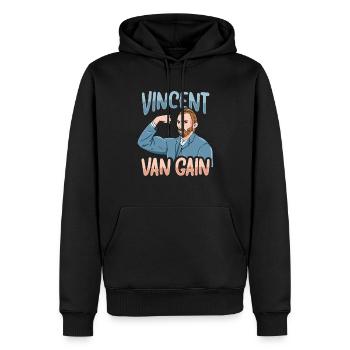 Vincent Van Gain Van Gogh Kunstliebhaber - Männer Premium Bio Hoodie - Schwarz - Vorne - Nico (187cm)