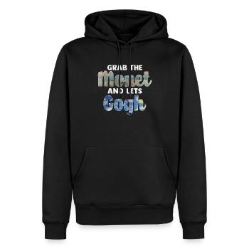 L’art de Van Gogh - Sweat à capuche Premium bio Homme - noir - Devant - Nico (187cm)
