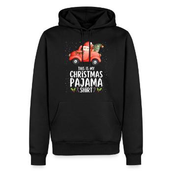 Pyjama de Noël Pyjama Chemise de nuit - Sweat à capuche Premium bio Homme - noir - Devant - Nico (187cm)